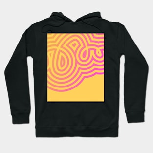 waves orange and pink Hoodie